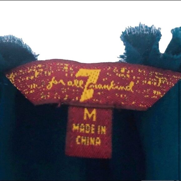 7 for all Mankind Top gorgeous size M teal green - Picture 4 of 4